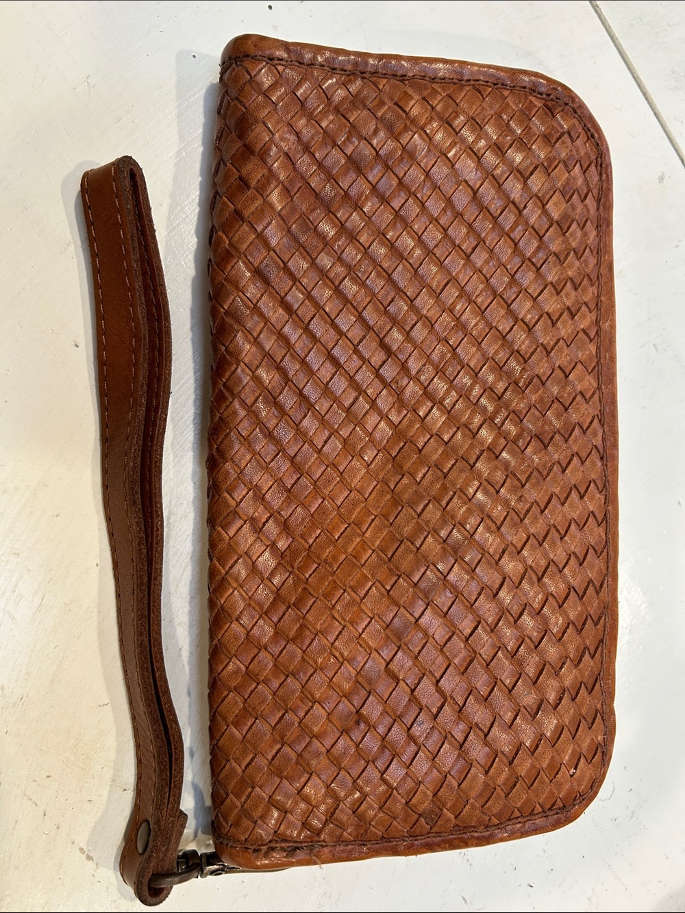 Viola Castellani leather wristlet Brown